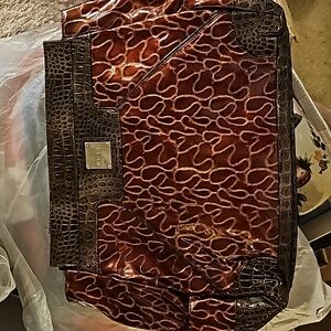 Miche Drew Prima Bag Purse Shell Only Metallic Deep Cinnamon Brown Croc